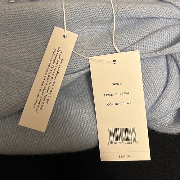 Brand New Vince Marled Wool Cashmere V-Neck. Blue. Size Large. - Picture 8 of 12